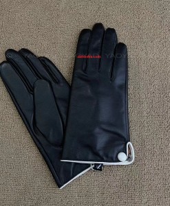 Găng tay nữ da cừu cúc trắng - BHY9748