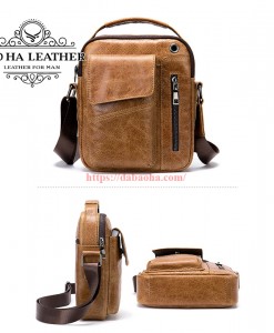 Túi đeo chéo Bao Ha Leather BHM7512N Màu Nâu sáng