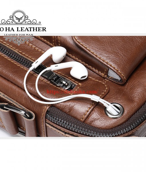 Túi đeo chéo Bao Ha Leather BHM7512C Màu Cà phê (2)