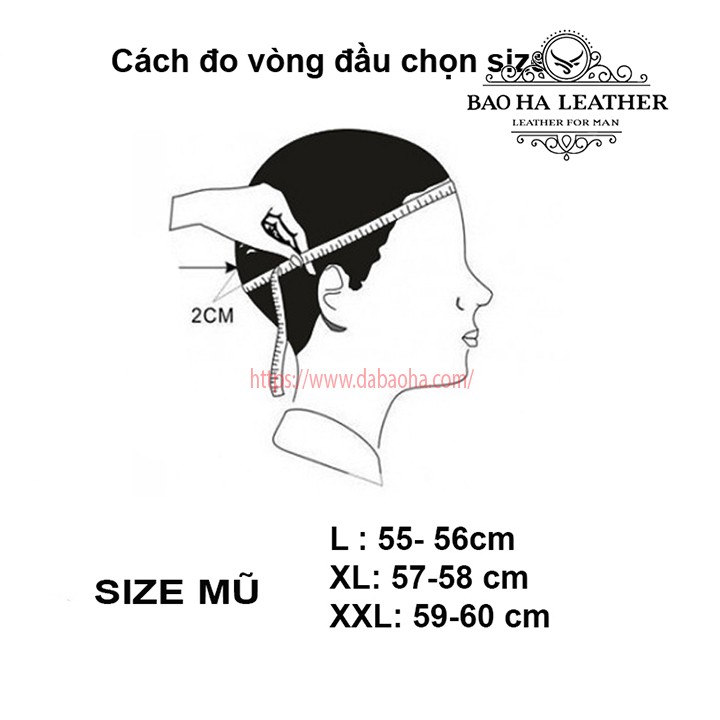 Cách chọn size mũ nam