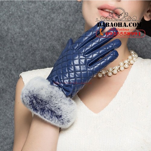 Găng tay nữ trần trám BHY8880X màu Xanh dương