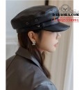Mũ beret nữ da cừu cao cấp BHY1912 phong cách Hàn Quốc