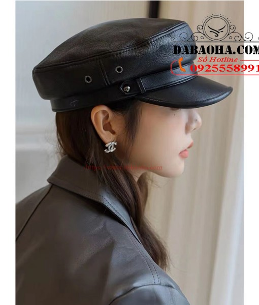 Mũ beret nữ da cừu cao cấp BHY1912 phong cách Hàn Quốc (5)
