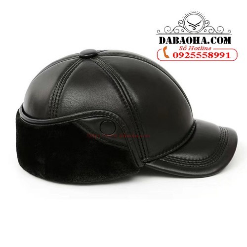 Mũ lưỡi trai lót lông có size vừa vòng đầu 55-60cm.
