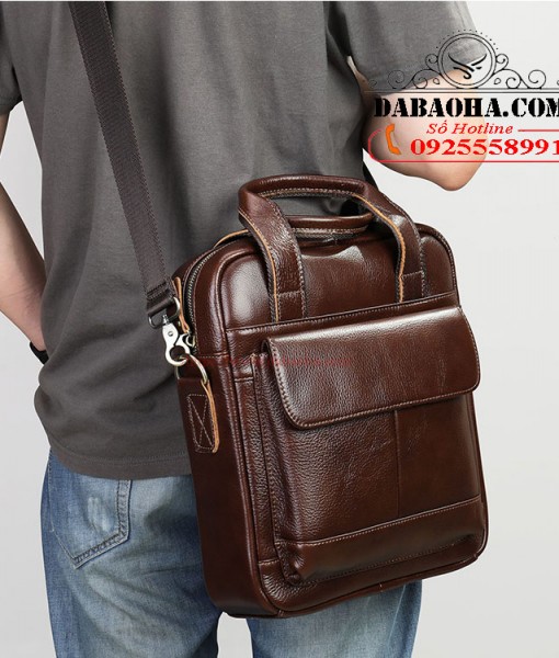Túi xách công sở nam - Túi đeo chéo nam BHM8579 Màu Nâu CF