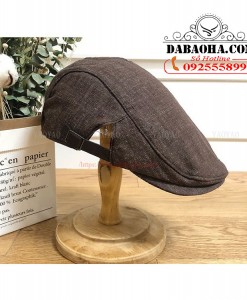 Mũ beret nam xuân hè vải linen cao cấp BHYHC02 (14)