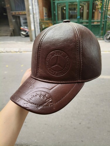 Mũ nam da bò dập nổi BHY1985 Màu Nâu đỏ
